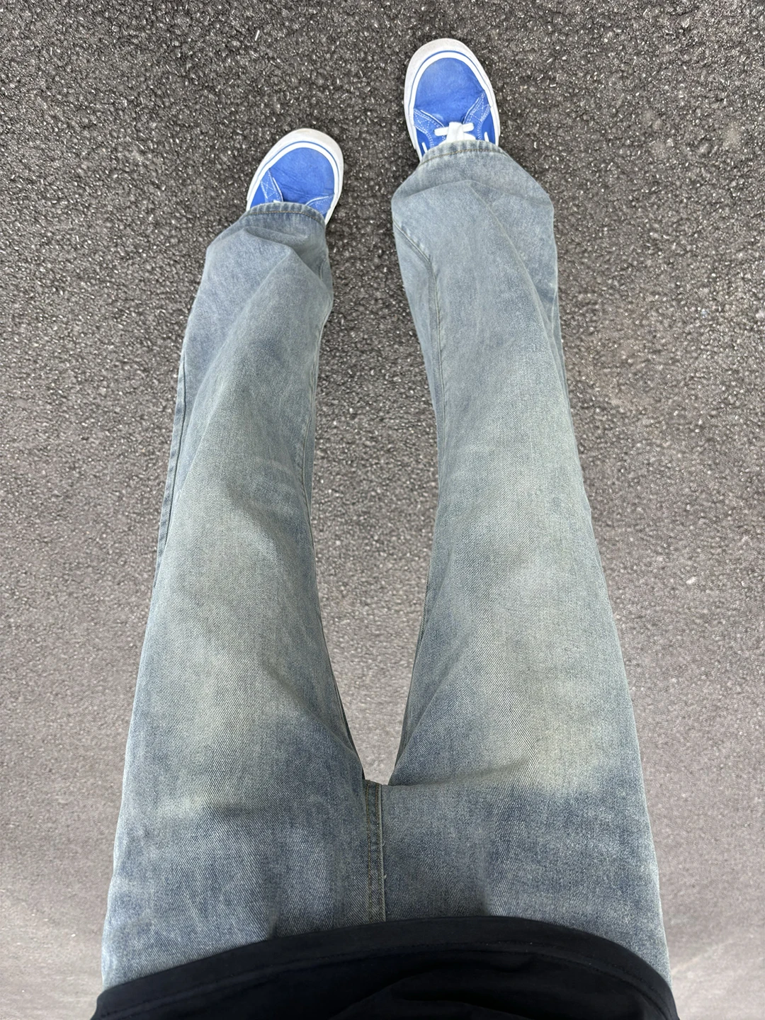 

Мужские джинсы Cleanfit Blue Washed: американские брюки-микро-клеш в стиле High Street, прямые повседневные брюки с зауженной талией