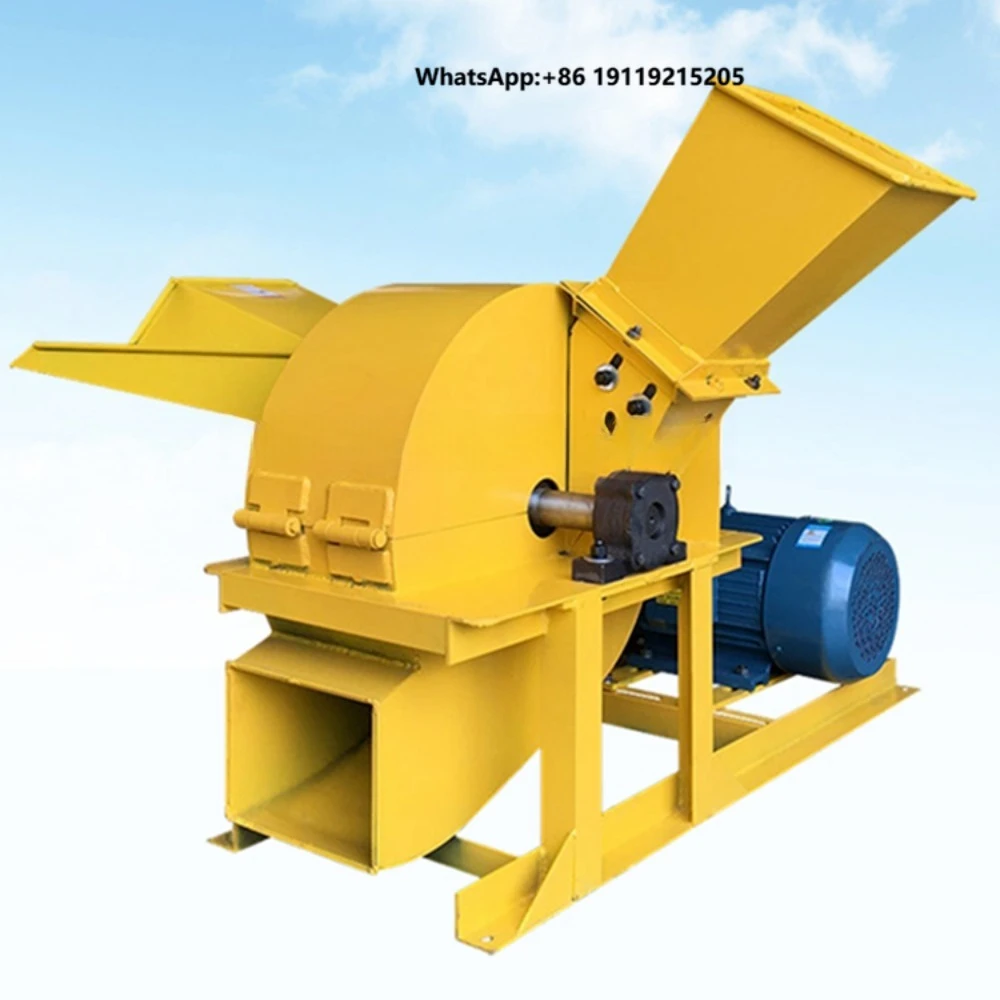 Branch Wood Grinder Crusher  Tree Branch Crusher Chipper  Garden Tree Leaf Branch Shredder with Engine