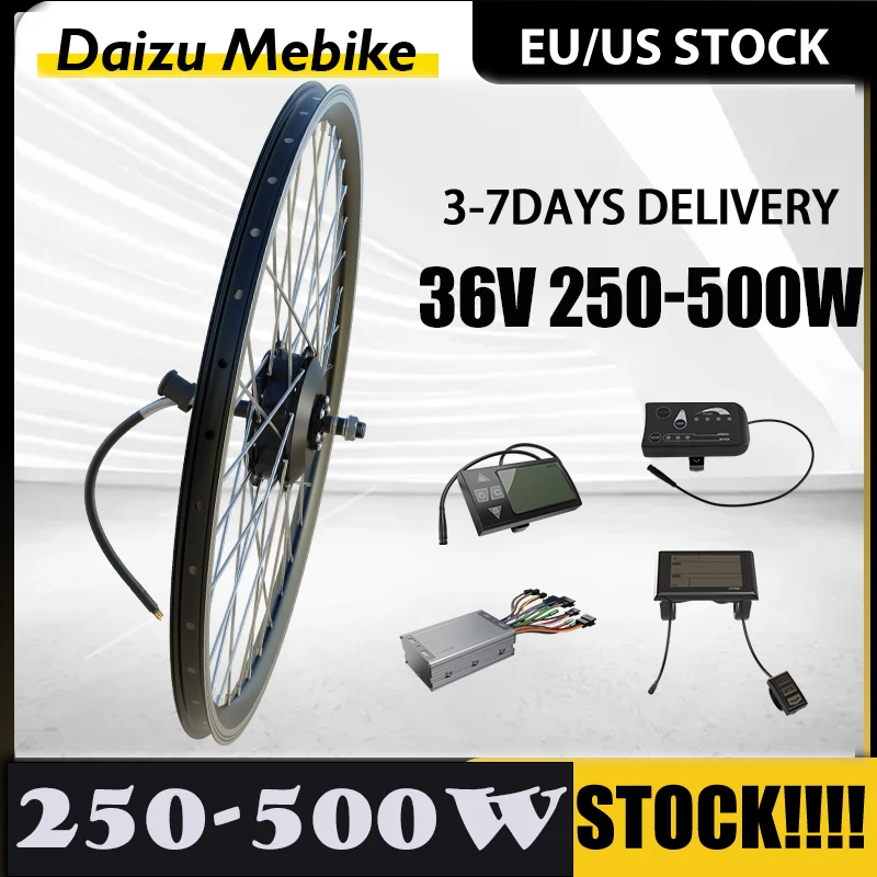 

Electric Bicycle Conversion Kit 36V 250W 350W 500W Rear Front Brushless Gear Hub Motor Wheel 20''-29'' 700C LED LCD Display