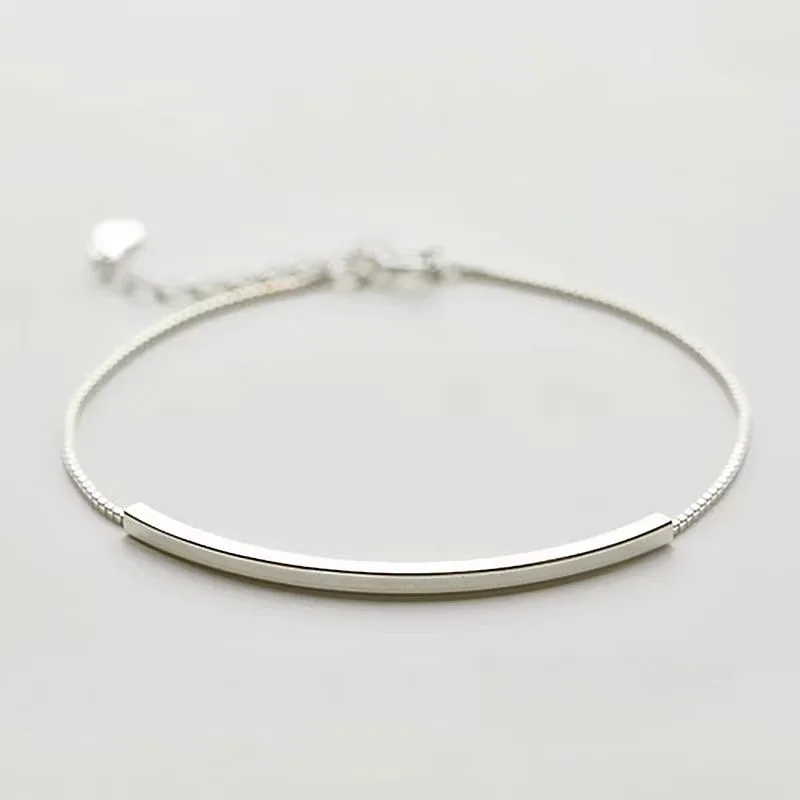 New Fashion Simple Exquisite Cross Pipe Female 925 Sterling Silver Jewelry Ornaments Wild Accessories Bracelets  SL007