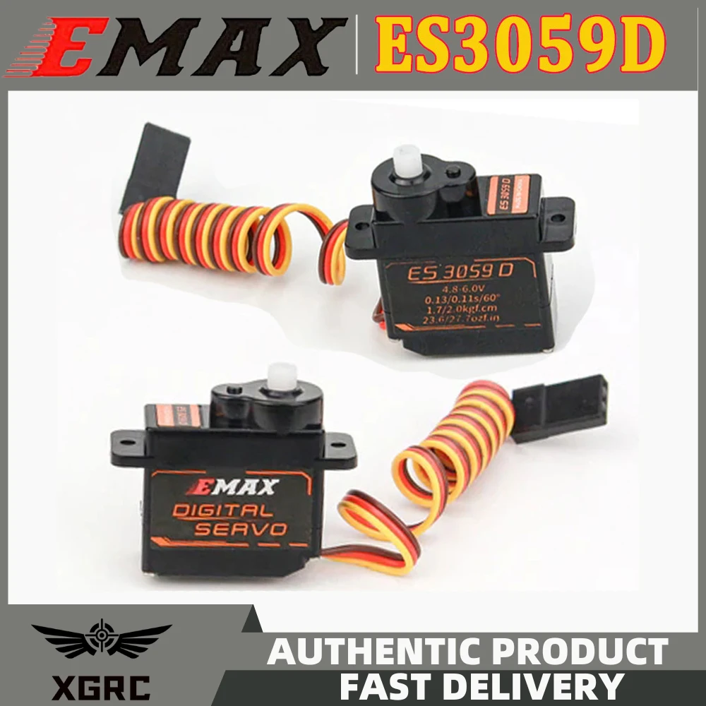 Servo Digital EMAX para helicópteros, modelo RC, robô, PWM, avião, ES3059D, 9g, 1pc