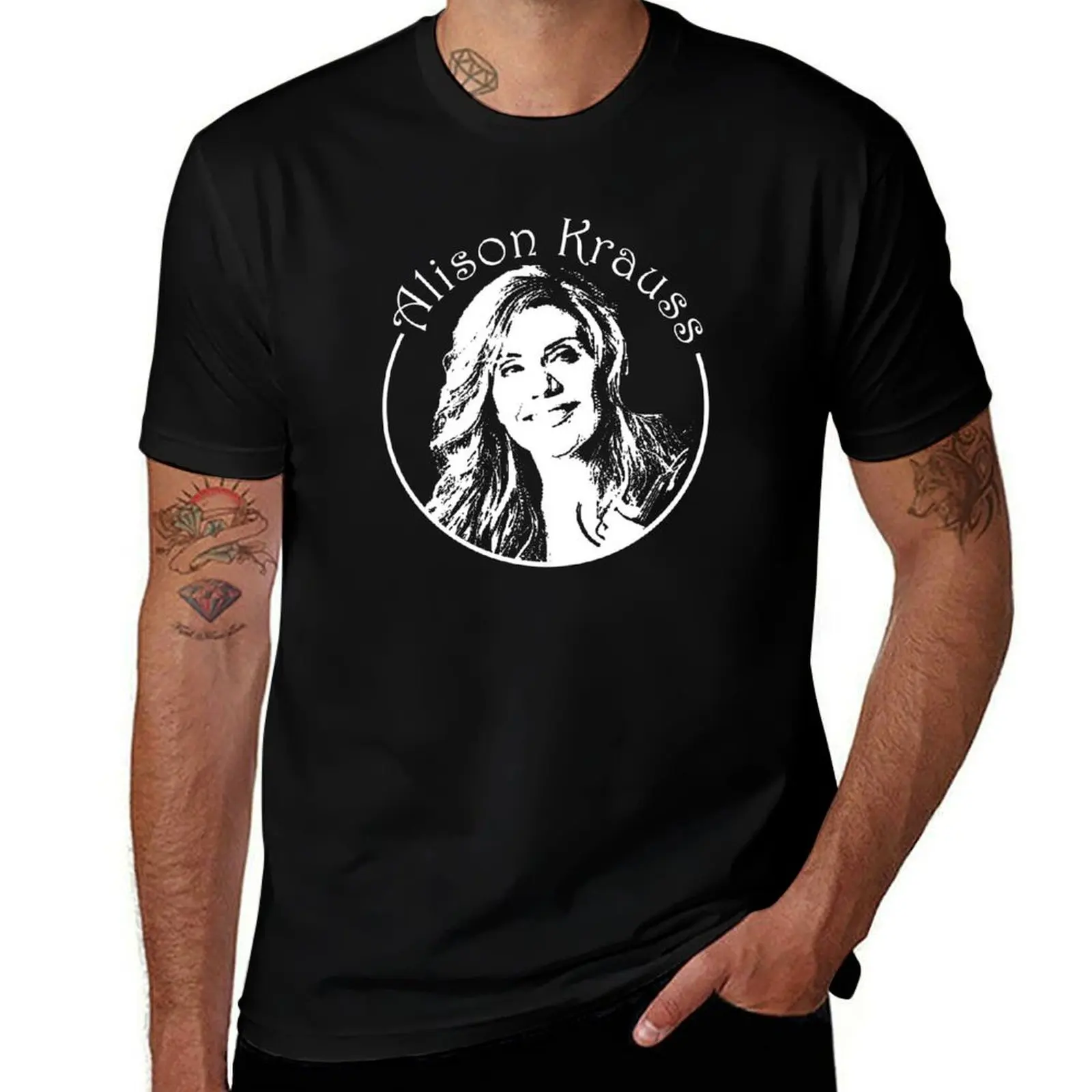 Alison Krauss - American bluegrass-country singer and violinist T-Shirt Basic Breathable Solid Color T-Shirt
