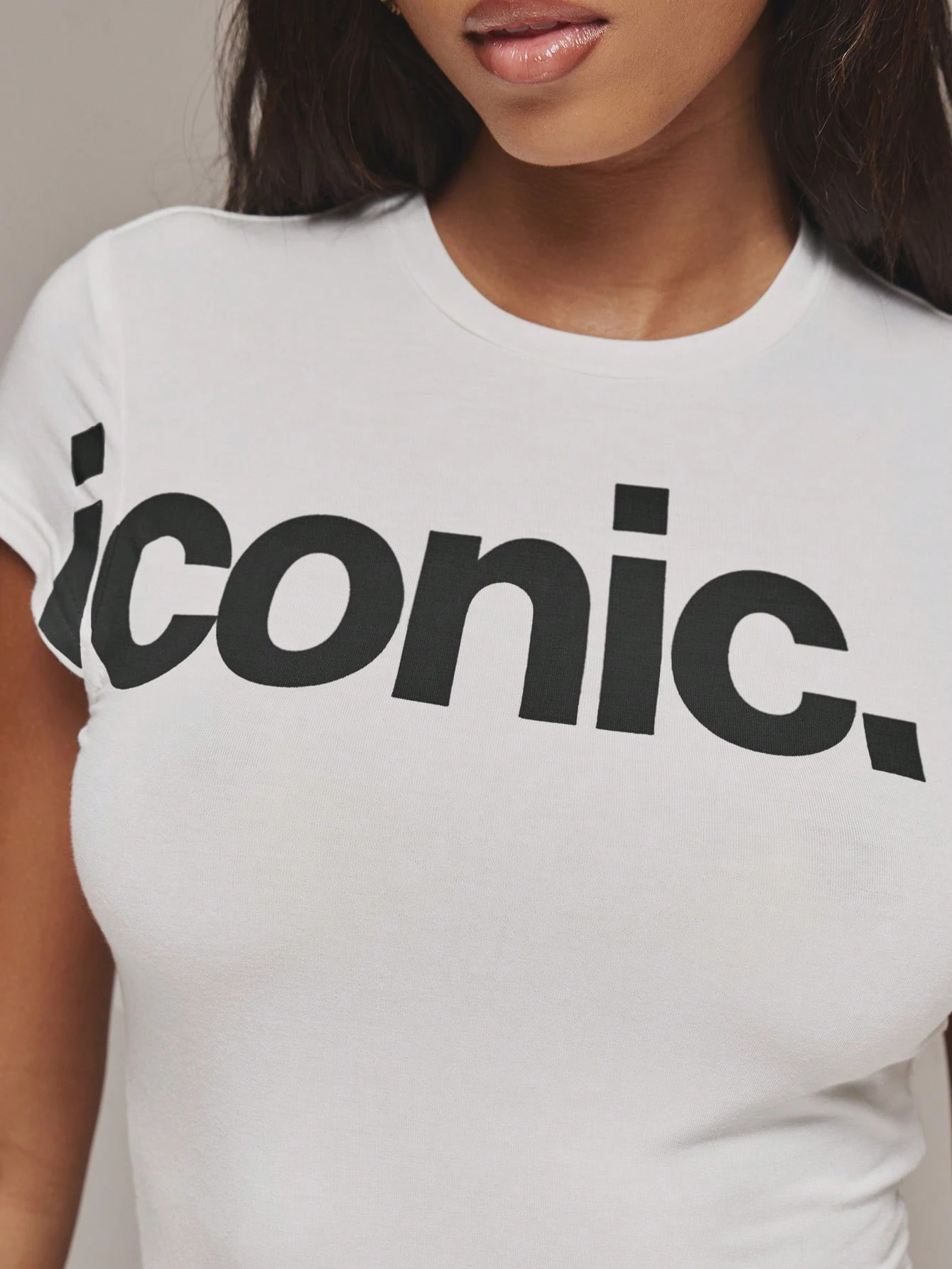 Vintage 90er-Jahre-Stil Kurzarm-Crop-Top für Damen mit Buchstabendruck, Slim Fit, Y2K Casual T-Shirt – Detail 17