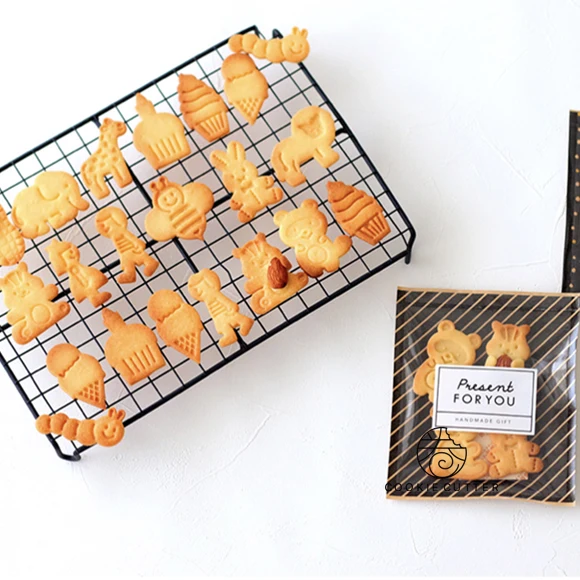 مجموعة قوالب خبز كرتونية يابانية رائعة لحيوانات الغابات الراكون الباندا آيس سي آر كوكي بسكويت Pr مجموعة لطيفة للغاية #2