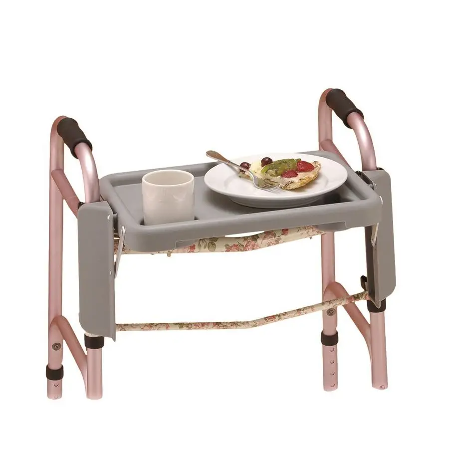 Medical Products Walker Tray with Two Cup Holders, Gray, 1 Count