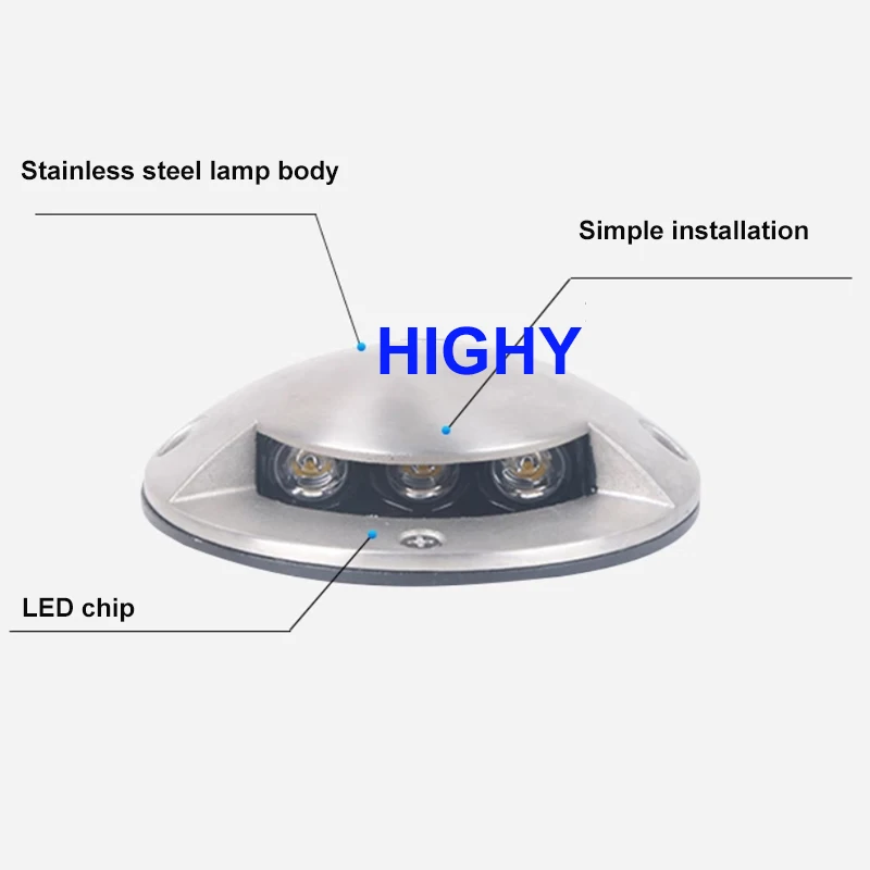 Imagem -06 - Todo o Rgb Led Underground Light Impermeável Ip67 ao ar Livre Terra Jardim Caminho Chão Enterrado Quintal Local Paisagem 6w 9w Aço Inoxidável