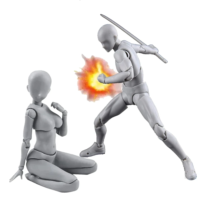 

T84C-Action Figures PVC Model With Box Drawing Figure Models For Artists(Female+Male)