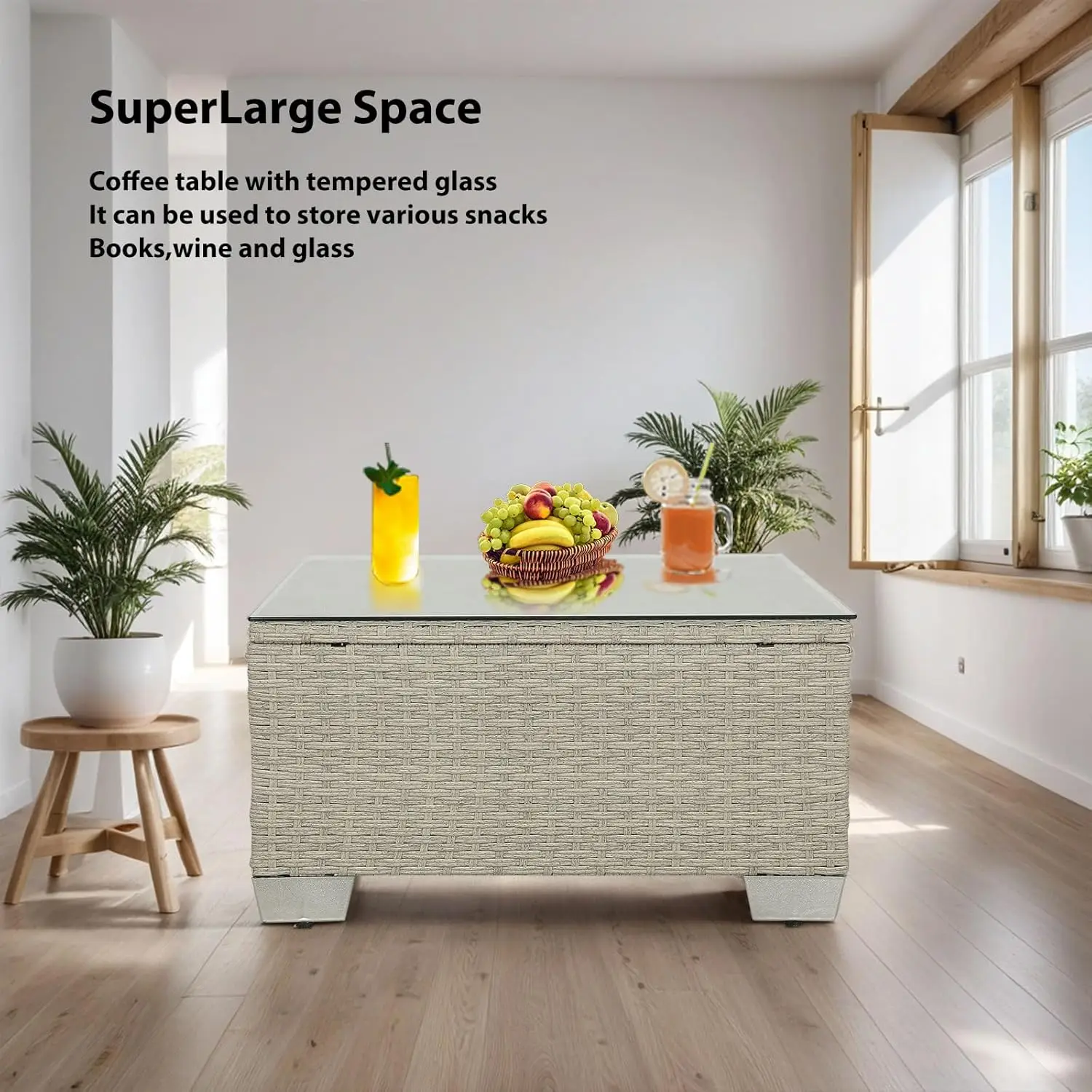 Set 5 Stück Outdoor Rattan Schnitt Veranda Möbel Korb weide Terrasse Gespräch Set Sitz Sofa mit Couch tisch