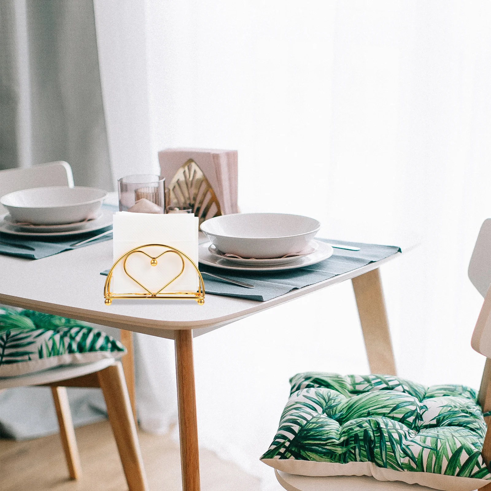 

1pc Iron Stand Tissue Holder Unique Napkin Dispenser For Home Office Hotel Decorative Storage Rack Napkin Stand Kitchen Bar