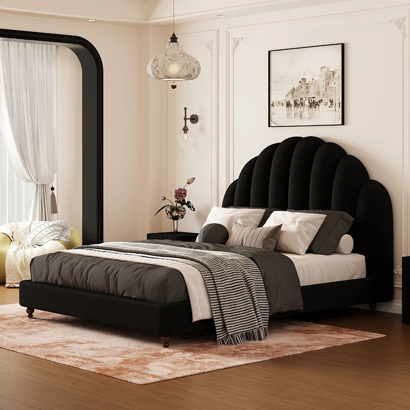 

Double Modern Bed Bedsleeping Safe Platform Design Simple Headboards Bed Bedroom Human Dog Letto Matrimoniale Trendy Furniture