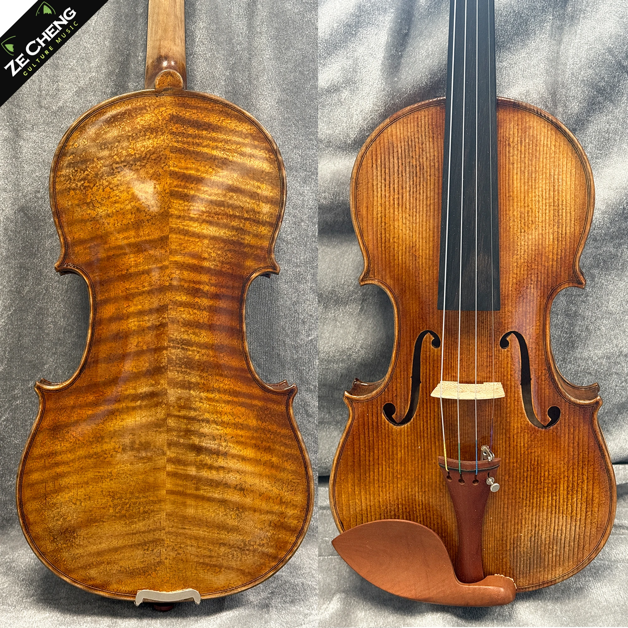 

Vintage Handmade 4/4 Violin Stradivarius 1716 Model Professional Acoustic Violin Jujube Wood Fittings Complete Set