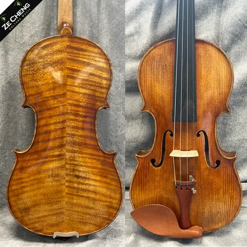 Vintage Handmade 4/4 Violin Stradivarius 1716 Model Professional Acoustic Violin Jujube Wood Fittings Complete Set