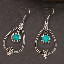 1 Pair Bohemia Earrings Ear Ornament Waterfall Shape Bohemia Style Long Hanging Vintage Drop Earrings for Women Boho Style
