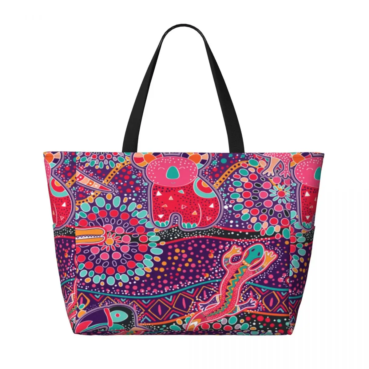 Borsa da viaggio australiana Dreamtime Beach, borsa tote Borsa a tracolla shopping retrò modello multi-stile