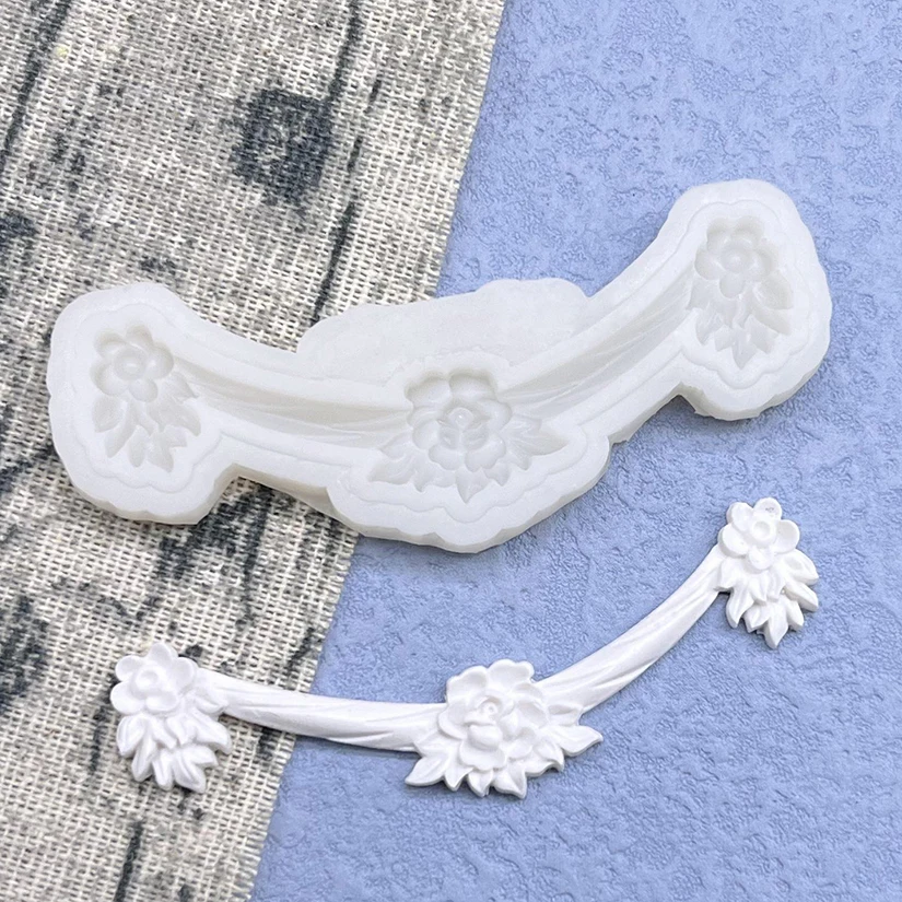 Blume Relief Border Silikon Form Sugar Cupcake Backform Fondant Kuchen Dekorieren Werkzeuge