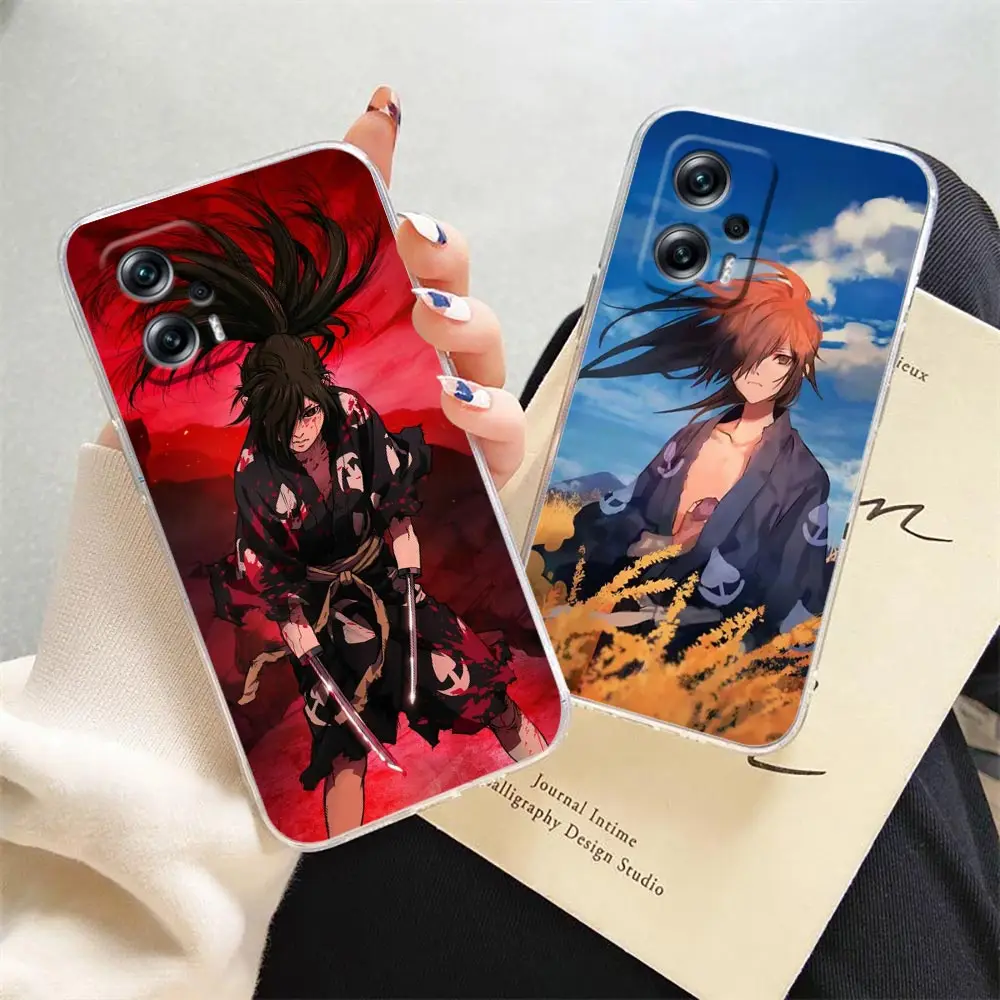 Clear Phone Case For Redmi NOTE 12 11 11T 13 10 9 8 7 Pro PLUS 4G 5G Transparent Soft Case Funda Shell Japanese Anime Dororo