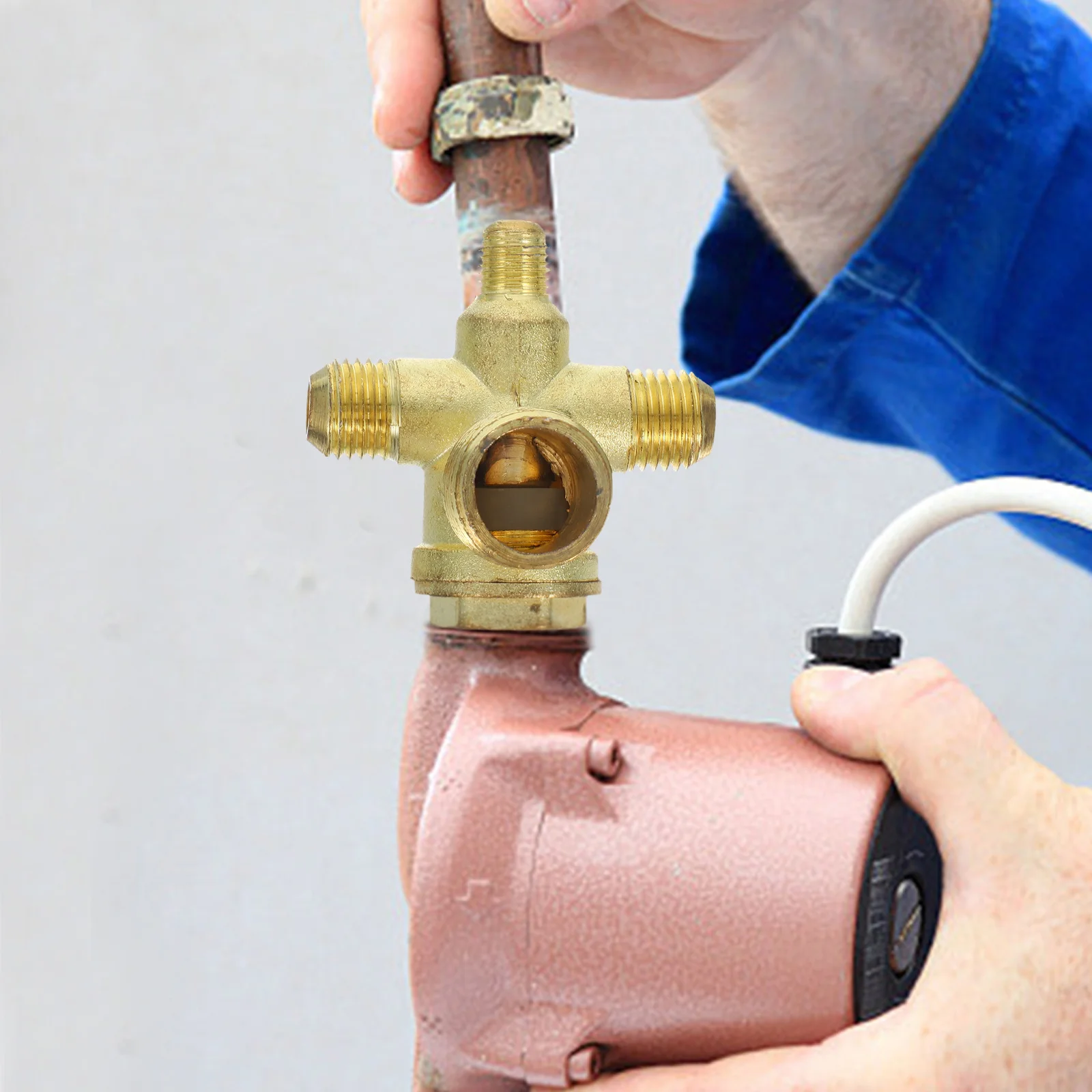 

Double Tube Check Valve Pneumatic Air Compressor Non-Return Valve Replacement Threaded Connector For Pressure