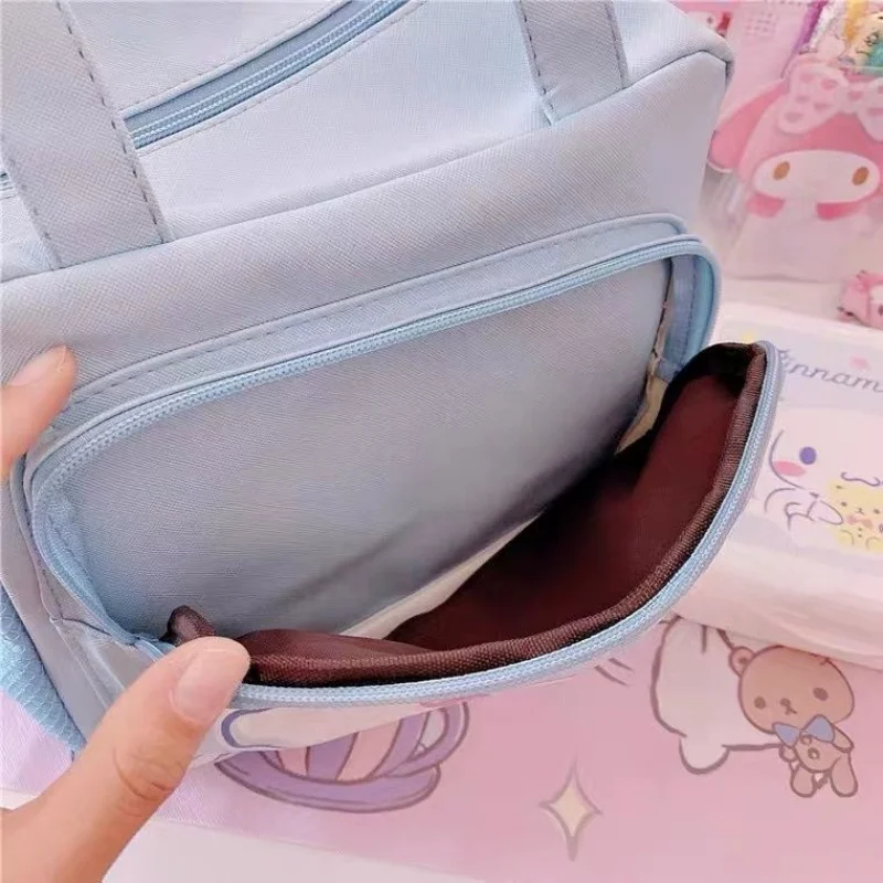 Sanrio Cartoon  Cinnamoroll Kuromi My Melody Hello Kitty Anime Cute PU Waterproof Lunch Box Bag Handbag Storage Bag New Style