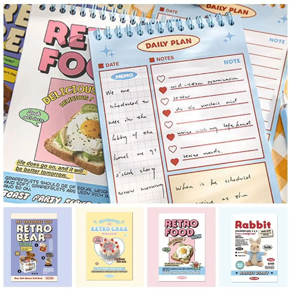 Kawaii Coil Time Management Notepad lucu Daily Planner Agenda Organizer Notebook