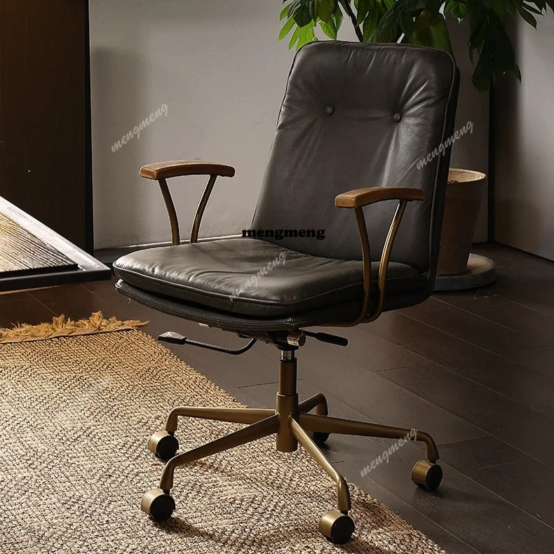 Best seller Retro office chair household comfortable seat cushion cushion integrated boss chair lifting waist protection compute