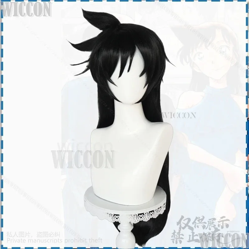 

asdh8@Detectived Cosplay Rachel Ran Moore Mouri 30th Clothes Navy Blue A Line Halter Dress Sleeveless Evening Dresses Wig Carniv