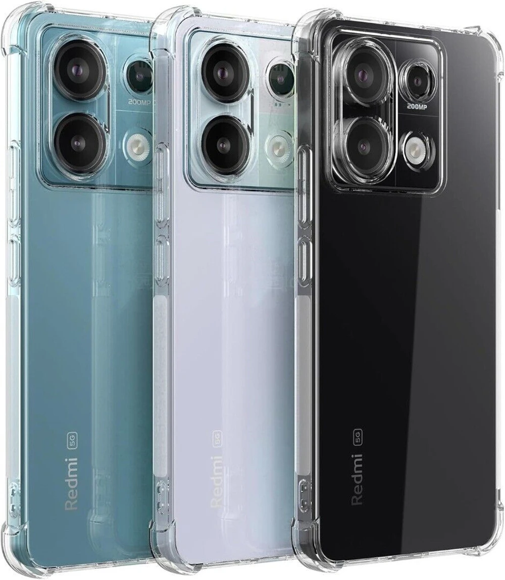 Luxuriöse, klare, stoßfeste Hülle für Xiaomi Redmi Note 13 12 11 Pro Plus, Handyhülle auf Redmi Note 10 9 PRO MAX 10S 9S Rückseite – Detail 1
