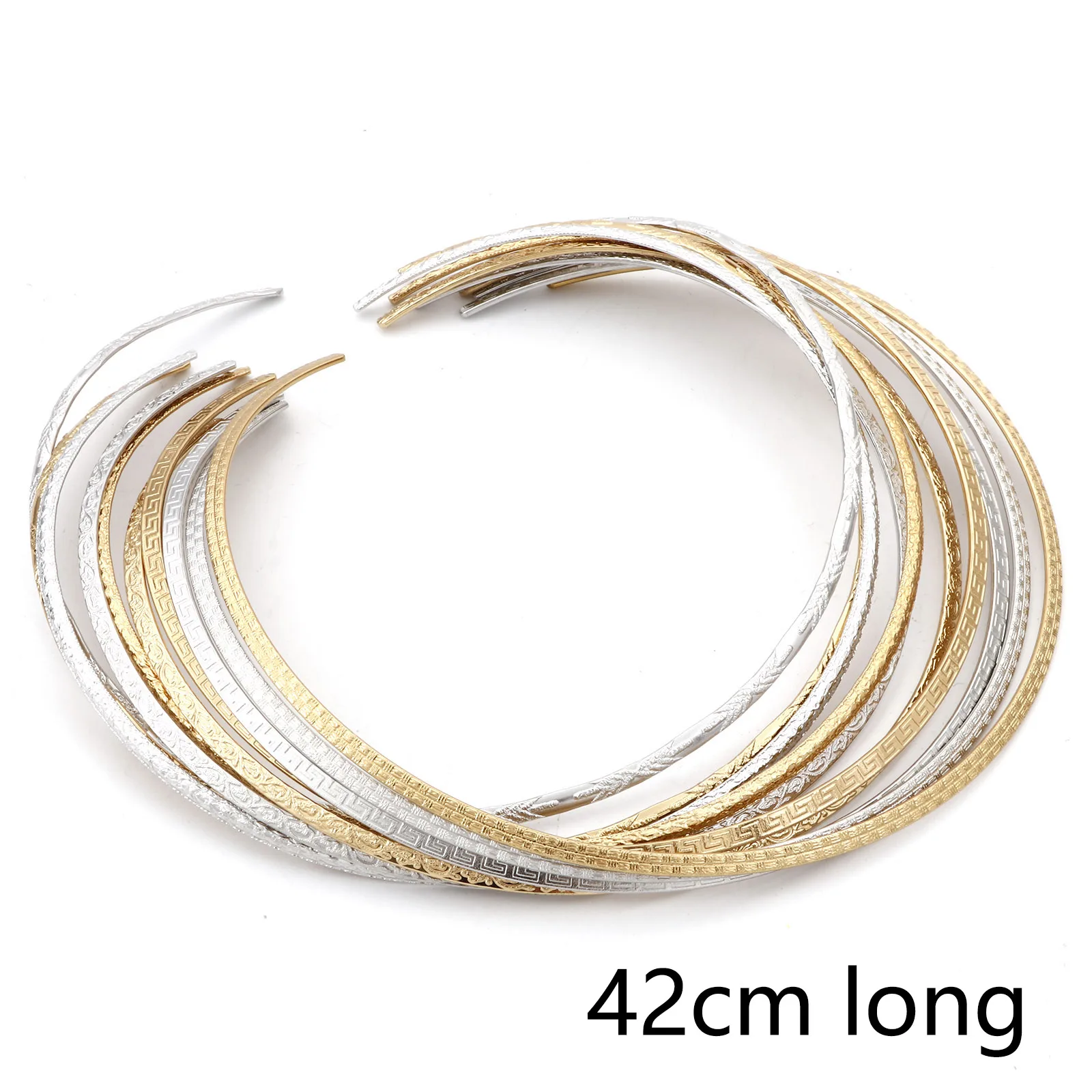 304 Stainless Steel Collar Neck Ring Handmade Link Chain Necklace For Men Women Punk Jewelry Gifts 42cm(16 4/8\