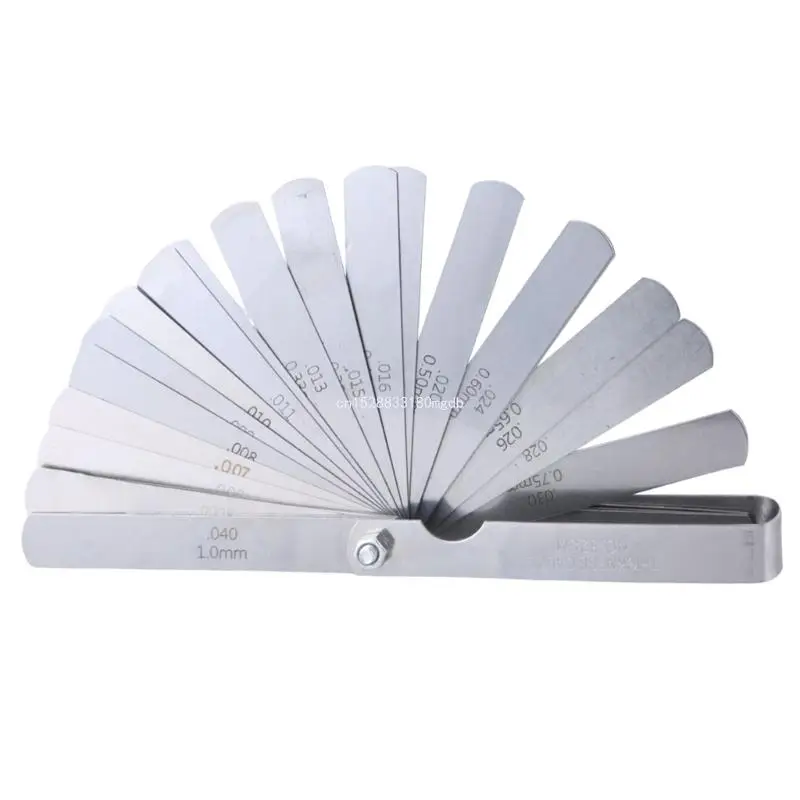 Stainless Steel Combination Feeler Gauge 32 Pieces 0.03-1mm Thickness Gauge Dropship