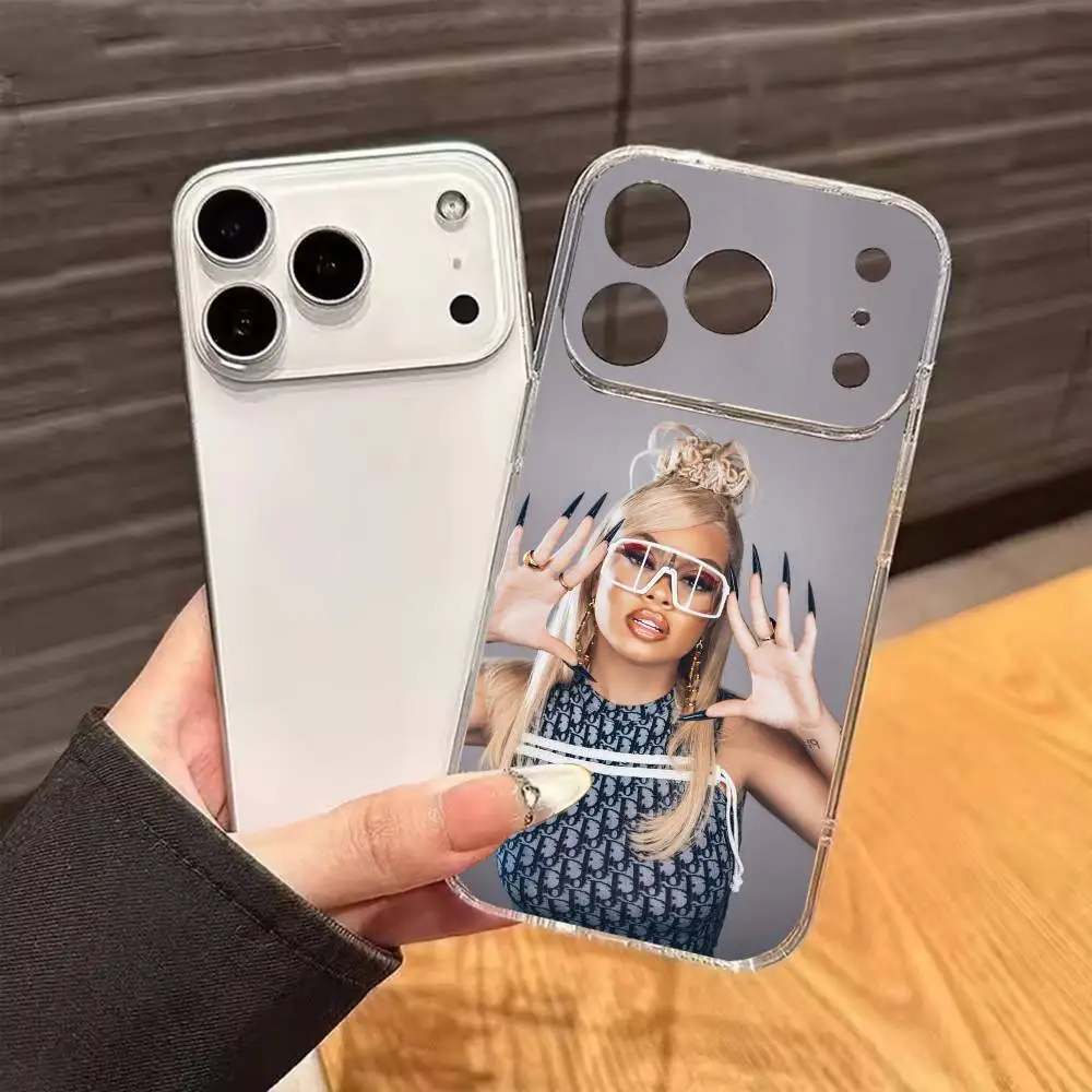 Latto Big M-Mama R-Rapper  Clear Hard Phone Case For iPhone 17 16 15 14 13 12 11 Mini Pro Max Plus Transparent Cover