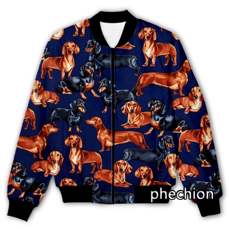 

phechion New Men/Women Cartoon Dachshund 3D Printed Casual Jacket Fashion Streetwear Men Loose Sporting Jacket & Coat Q200