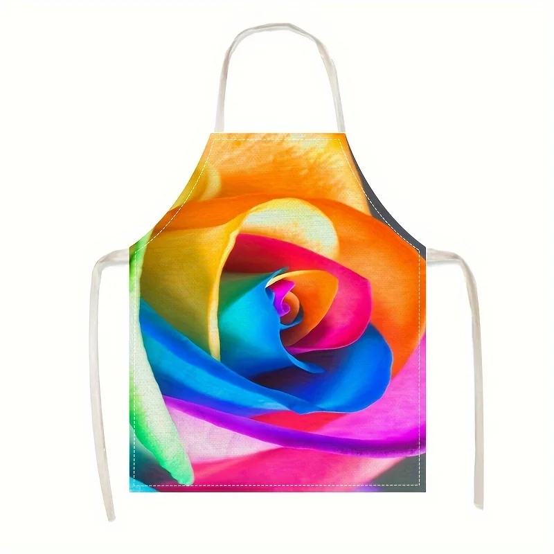 

Кухонный фартук с радужными элементами, декор для кухни, рабочая одежда для всей семьи, фартук с ярким принтом, для мужчин и женщин