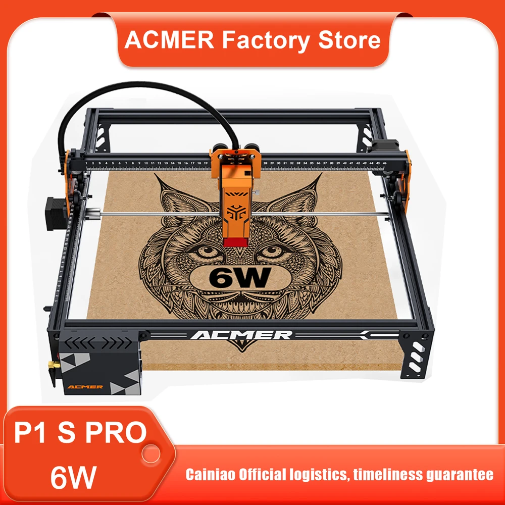 ACMER Laser Engraver Machine P1 S PRO Laser Cutting Engraving Machine CNC FOR Engrave Logo Wood Painted Metal Acrylic Glass