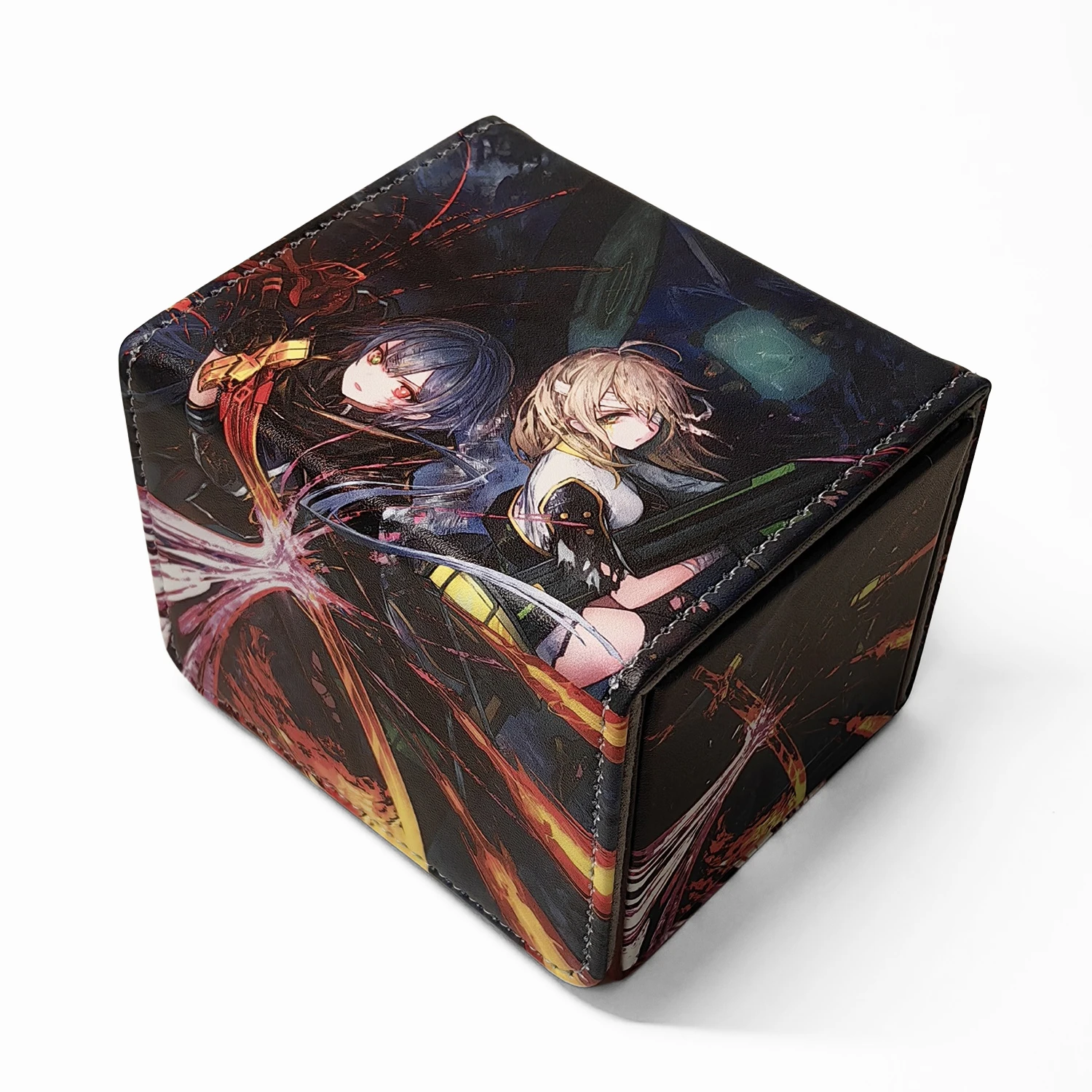 100+ PU Anime Cards Storage Box Deck Board Game TCG Cards Box Protector Bag for MGT/Pkm/Yu-gi-oh/Trading Card Collecting Game