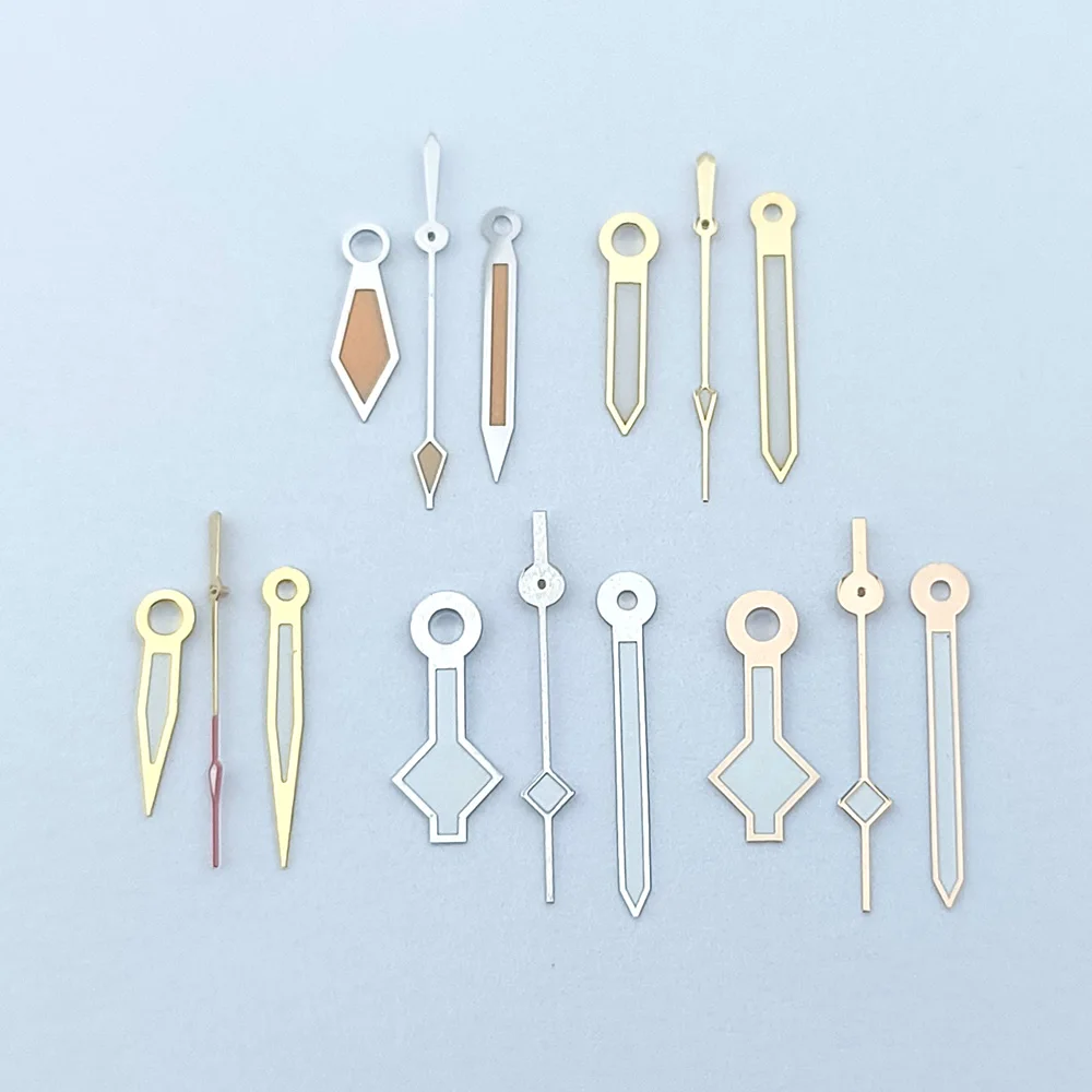 ساعة يد مصقولة nh35 باللون الأزرق والأخضر ومؤشر ساعة مضيء 7*11*12 عقارب ذهبية وفضية وردية ﻿