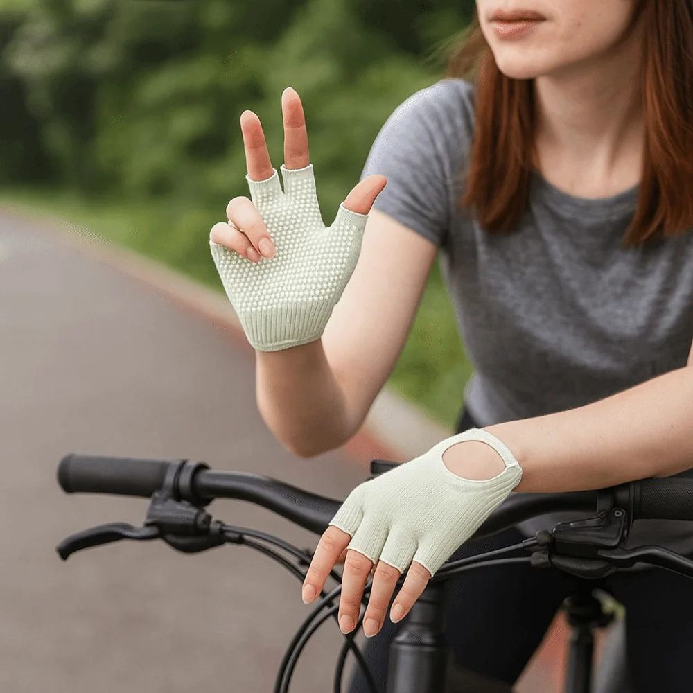 

Multicolor Half Finger Yoga Gloves Warm Wear-Resistant Gym Fitness Gloves Palm Protection Antislip Sport Riding Mittens