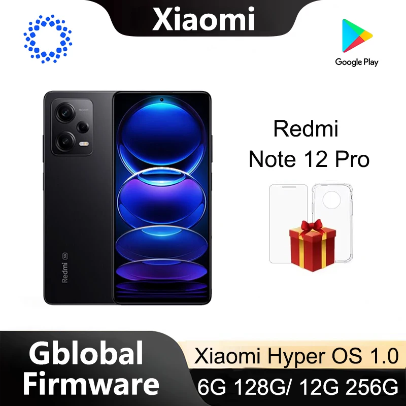 Xiaomi Redmi Note 12 Pro/ Note 12 Celular 5G Version Smartphone hyperOS 1.0 Black 12G 256G no charger used phones