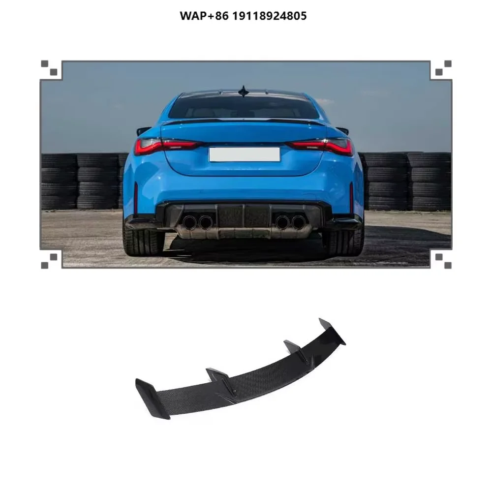 

For G82 M4 Carbon Fiber Racing Rear Spoiler Wing 2021 2022 4 Series Coupe
