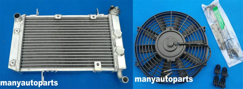 

Aluminum Radiator + FAN For Suzuki LTZ400 / Kawasaki KFX400 / Arctic Cat DVX400 03-08 04 05 06 07