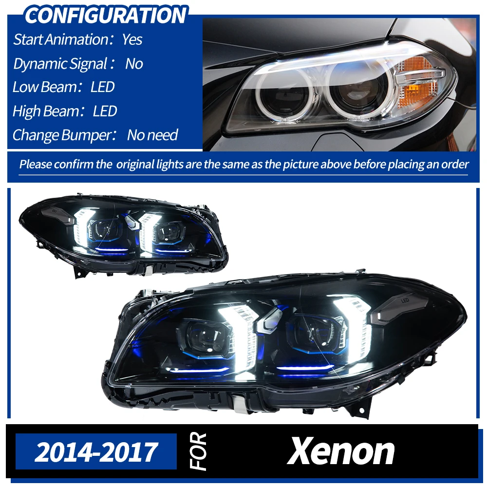 Koplampen Voor Bmw F10 F18 2011-2017 Auto Vara Gonz 12V H7 Led Drl Hella Xenon lens Hella F11 530 M5 Gereedschap Accessoires