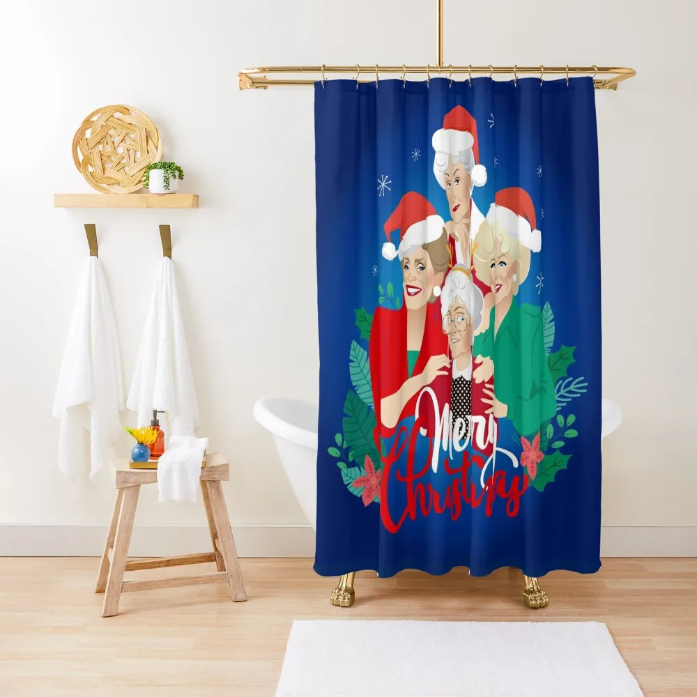 

Christmas girls! Shower Curtain Shower Waterproof Shower Bath Anime Bathroom Bathroom Accessories Curtain