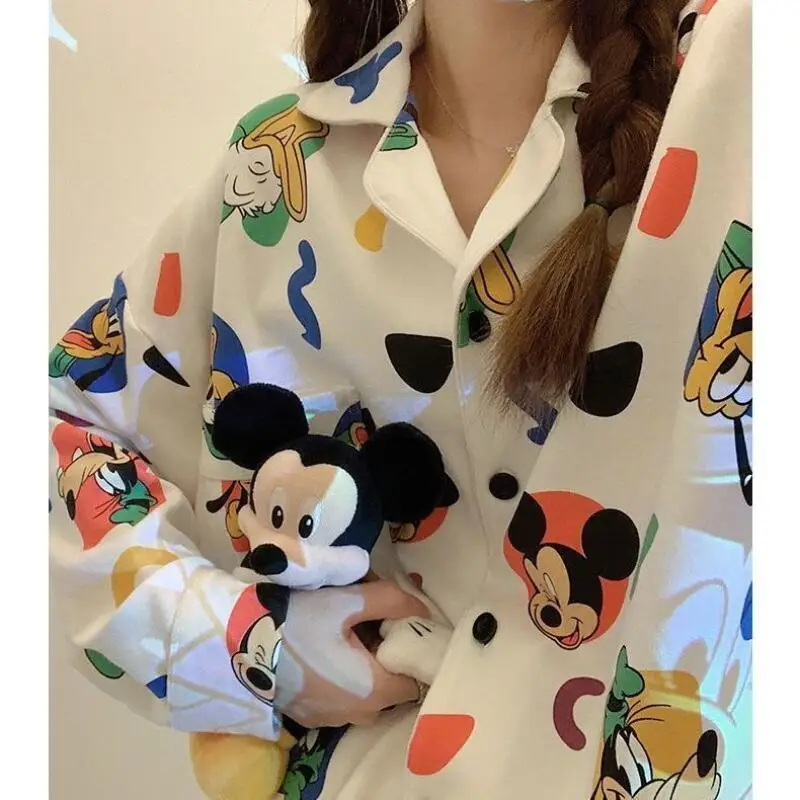 Ins2Pcs Anime Women's Pajamas Summer Korean Version Cartoon T-Shirt Shorts Set Leisure Sweet Girl's Homewear Gifts