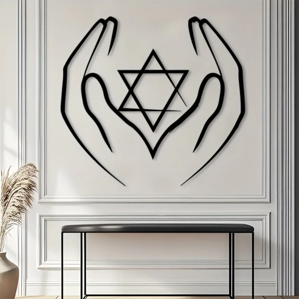 CIFBUY Abstract Iron Metal Wall Art, Rust‑Proof Hanging Sculpture Plaque, Indoor Outdoor Decor for Home Office Church