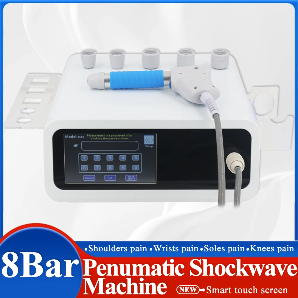 

8bar Shockwave Massager Effective Treat ED Body Relaxation Pain Relief Pneumatics Shock Wave Therapy Massage Machine 2024 New