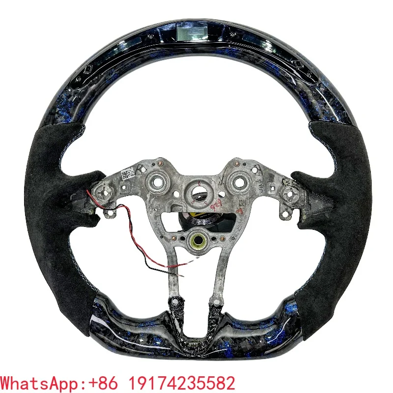 

Blue Forged Carbon Fiber Steering Wheel for Hyundai Elantra N I30 N I20 N LED Display Car Steering Wheel