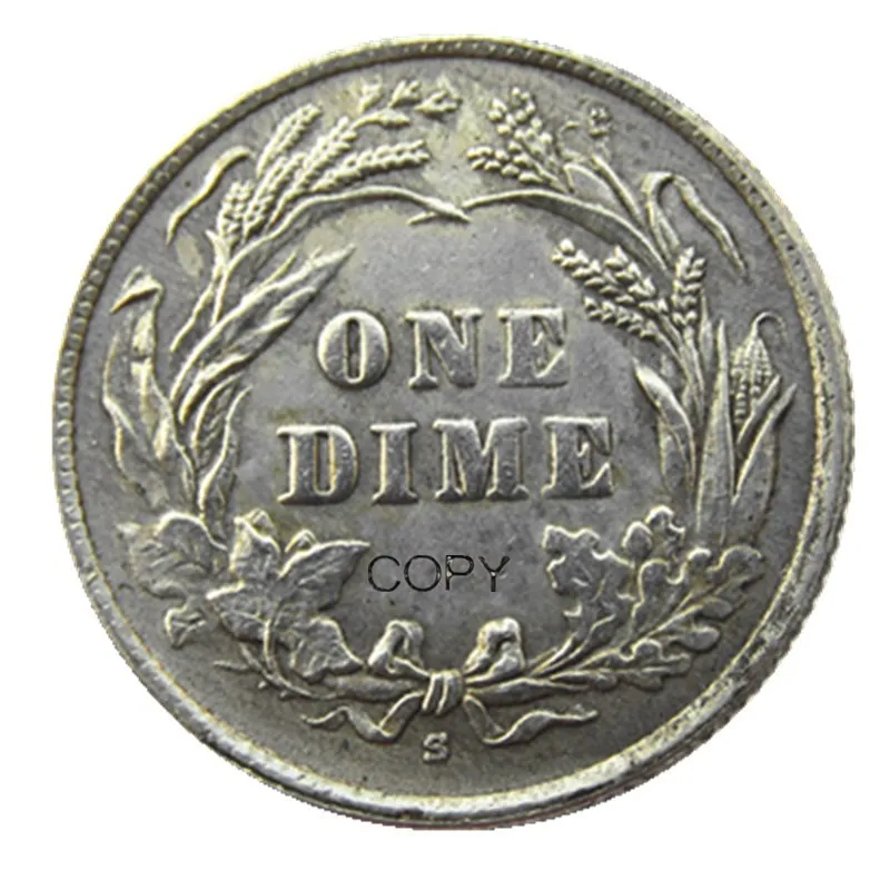 US Barber Dime 1913 P/S Silver Plated Copy Coins