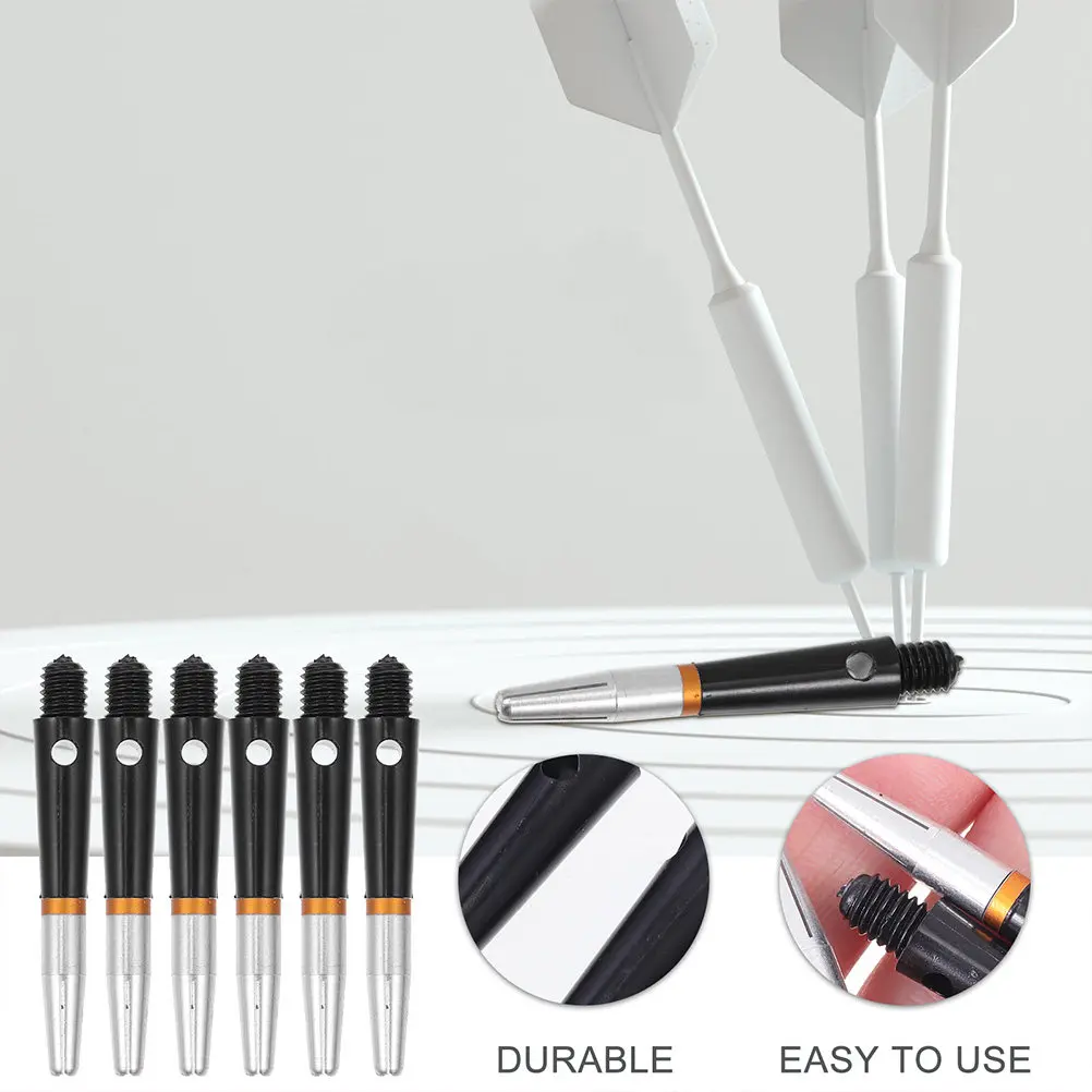 

6 шт. алюминиевых нейлоновых стержней для дротиков со стандартной резьбой, многоразовые, для замены наконечников, портативные аксессуары