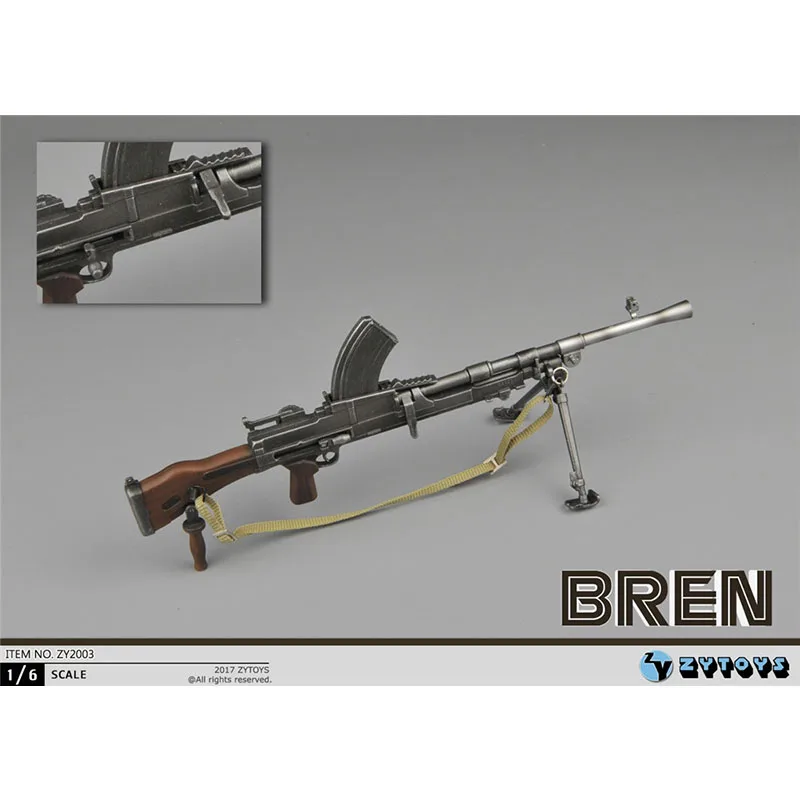 ZY2003 1/6 Skala Bren Light Machine WW2 Broń Brytyjska Armia Żołnierz Akcesoria dla 12-calowych figurek akcji Kolekcja wojskowa