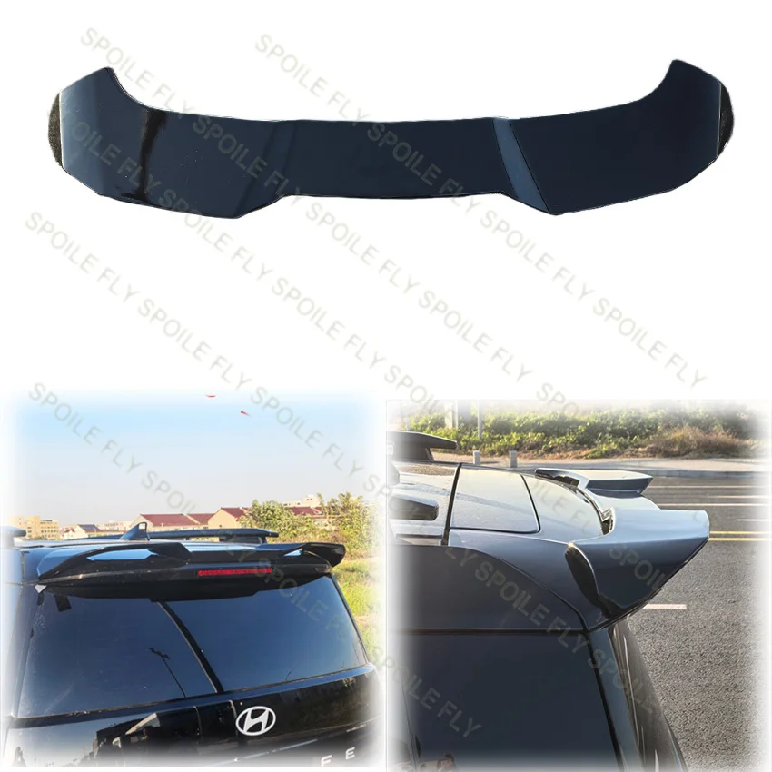 

От 2024 до 2025 + для Hyundai Santa Fe MX5 Ultimate задний спойлер, крылья багажника, высококачественный глянцевый черный комплект кузова из АБС-пластика
