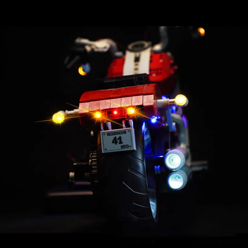 Kit de luz led para lego 10269 davidson fat boy lâmpada de motocicleta presente diy (não inclui blocos de construção kits de tijolos conjuntos modelo)