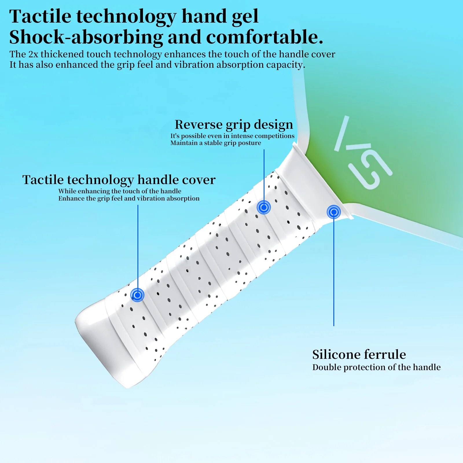 Pickleball paddleT700 ألياف الكربون، سطح بلوري 16 سم وافق Usapa خفيف الوزن للمنافسة الرياضية الخارجية مضرب كرة البيسبول #5